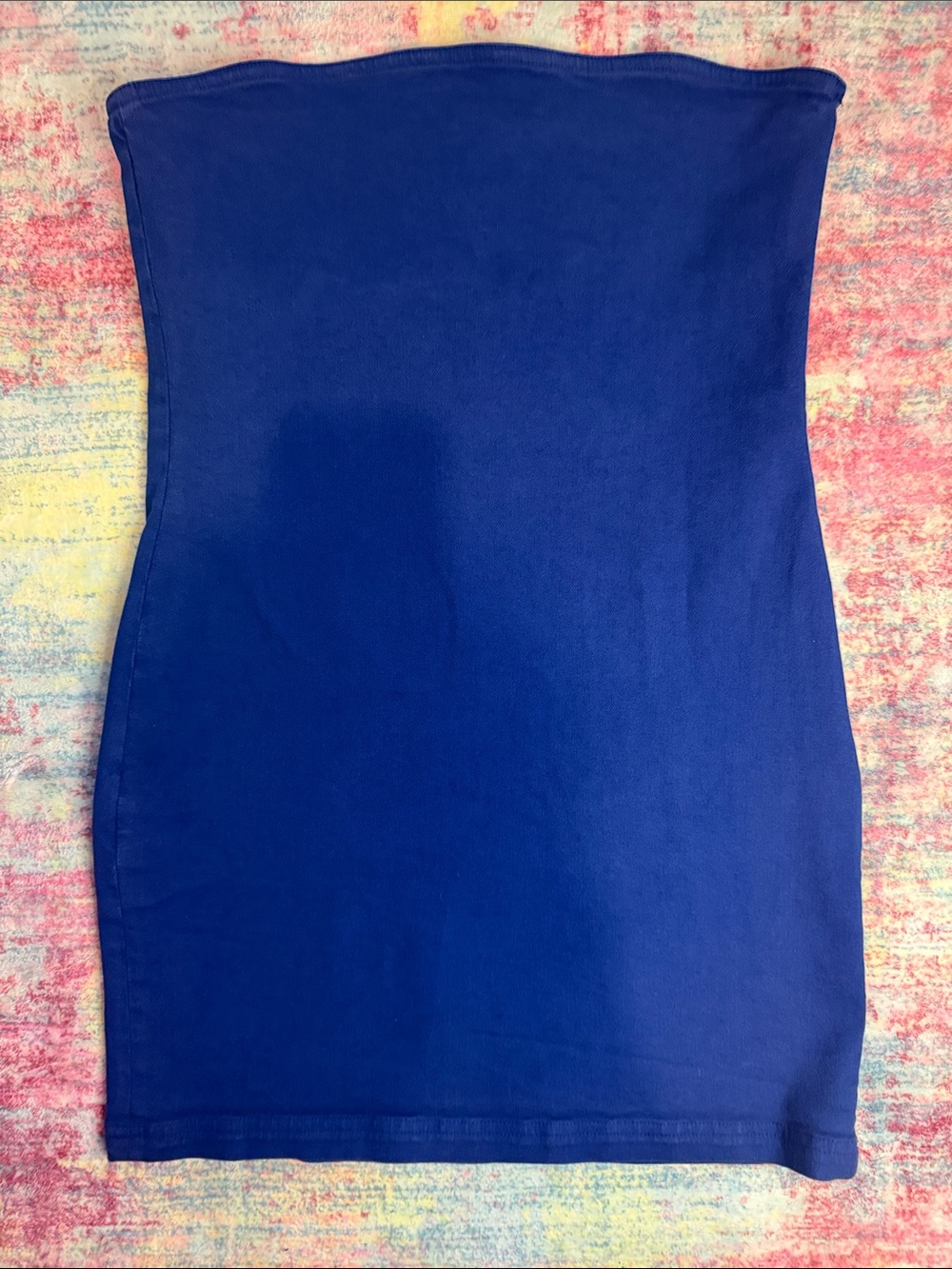 Zara Strapless Tube Dress in Cobalt Blue